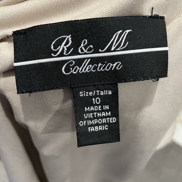 R & M Richards Taupe Lace Long Sleeve Dress - Picture 7 of 7